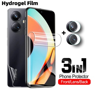 3 in 1 Hydrogel Protection Film For Realme 10 9 Pro Plus 10Pro+ 9i 9Pro Realme9 Realme10 4G 5G Front Back Soft Screen Protector Hydrogel Film Camera Back Lens Protective Film