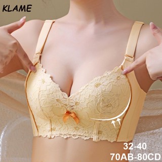 Klame ชุดชั้นใน บราเซียร์ ดันทรง ไร้รอยต่อ ลูกไม้ คัพ AC เซ็กซี่ ขนาดใหญ่ ยืดหยุ่น ปรับได้ สําหรับผู้หญิง KLM138