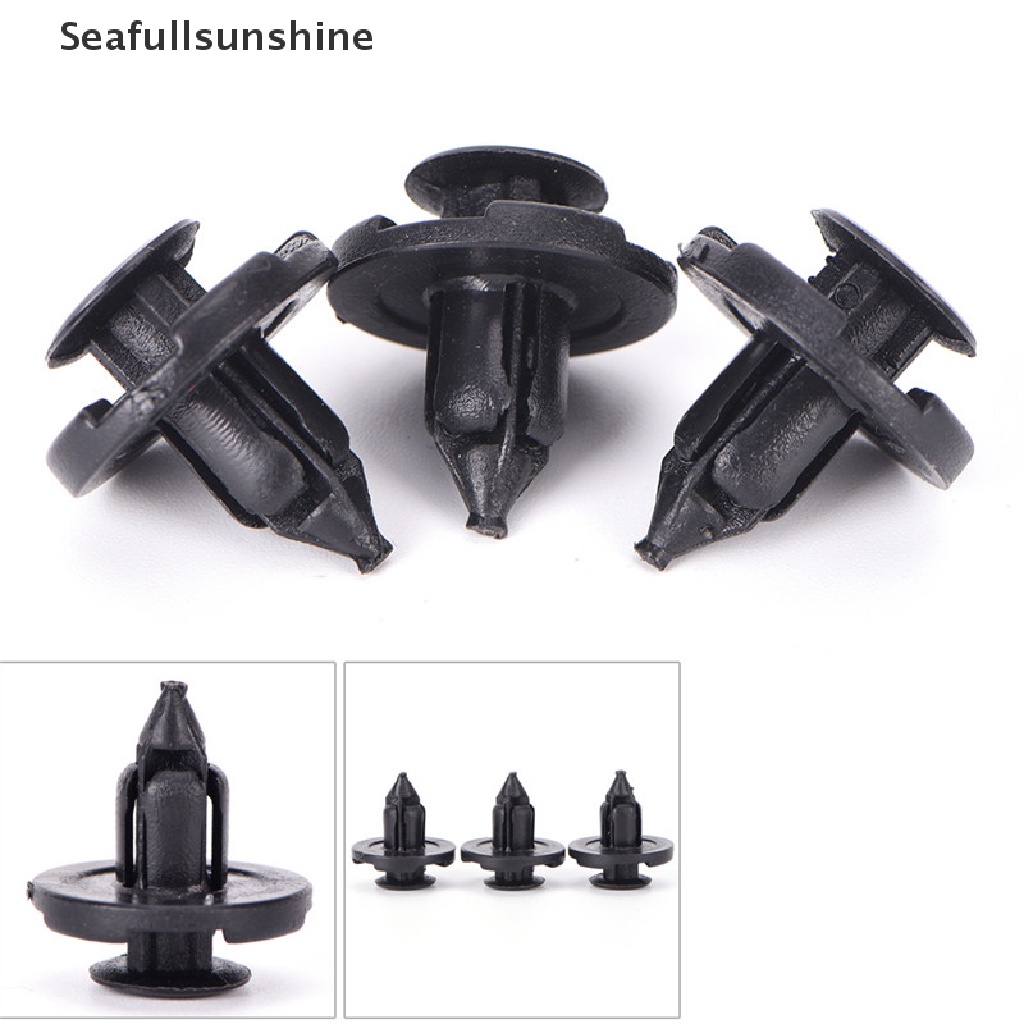 Seaf> คลิปยึดกันชนรถยนต์ พลาสติก สีดํา 8 มม. 50 ชิ้น คลิปยึดกันชนรถยนต์ พลาสติก สีดํา 8 มม. 50 ชิ้น 50x 8 มม