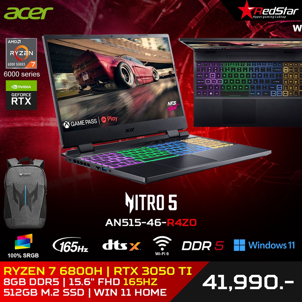 Acer Notebook Nitro 5 AN515-46-R4Z0 (ผ่อนชำระกรุณาติดต่อร้านค้า)
