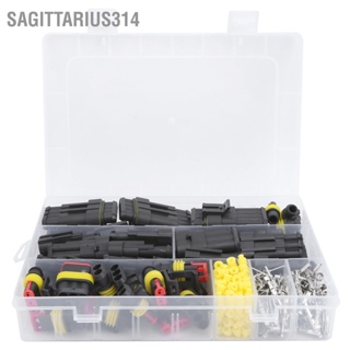 Sagittarius314 352Pcs ขั้วต่อสายไฟรถยนต์กันน้ำ HID Saled Connect Terminal Blocks Set