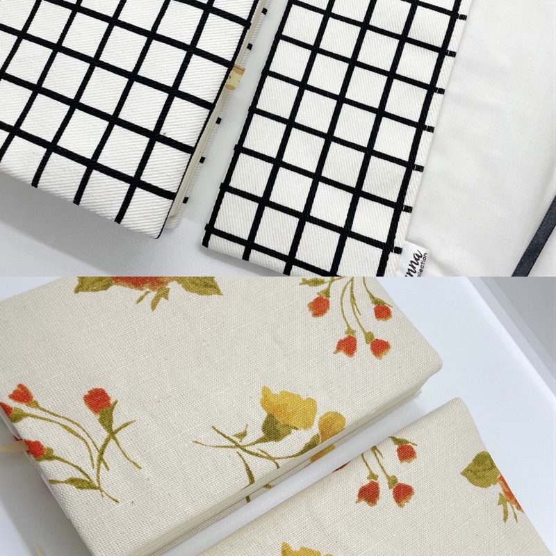 book cover ปกหนังสือผ้า ผ้าแคนวาสลายตาราง