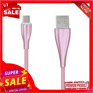 USB สายชาร์จ Micro USB สายกลม SANDI รุ่น JHL-SJ002-S PK ขนาด 1 ม. สีชมพูMicro USB Cable Round Cable SANDI Model JHL-SJ00