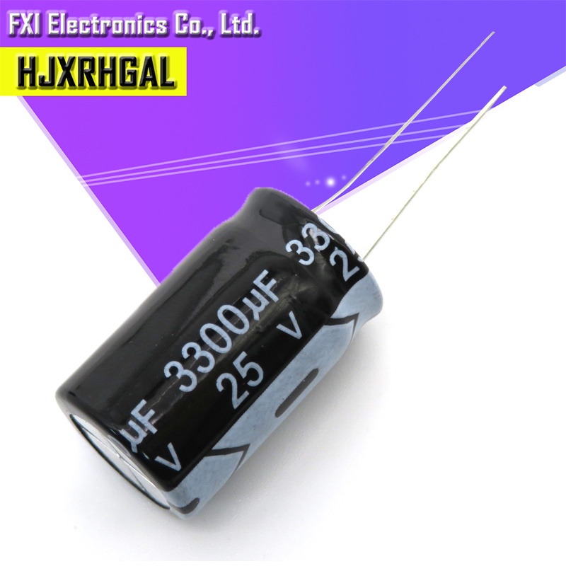ตัวเก็บประจุไฟฟ้า 25V3300UF 16*25 มม. 3300UF 25V 16*25 5 ชิ้น