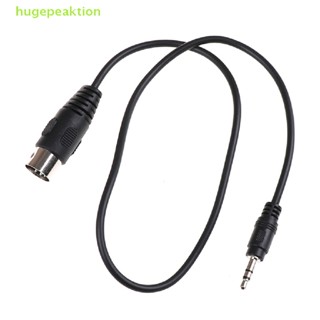 Hugepeaktion สายเคเบิลแจ็คเสียงสเตอริโอ Din 5 Pin Din MIDI ตัวผู้ เป็น 3.5 มม. ตัวผู้ 50 ซม. 0.5 ม. 1 ชิ้น