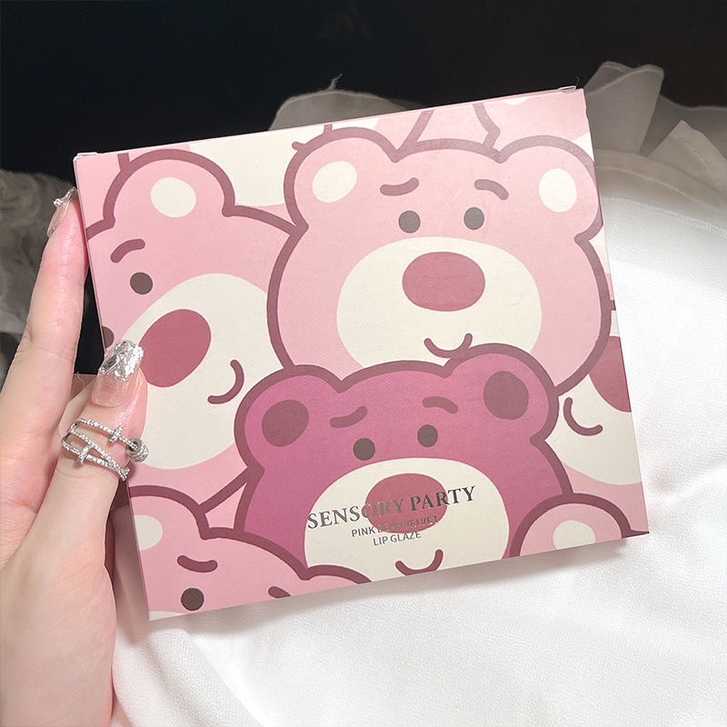 Sensory partyเซตลิปชุด6แท่ง ลิปสติก ส้มอิฐแดงก่ำแดงอิฐ เนื้อแมท เนื้อกำมะหยี่ สีชัด ติดทน ลิปกลอส-8360