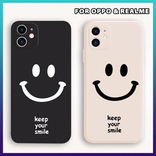 เคสโทรศัพท์มือถือนิ่ม พิมพ์ลาย KEEP SMILE SM002 สําหรับ OPPO A5S A12 A15 A16 A16E A16K A17 A54 A55 A53 A3S A11K A31 A36 A52 A74 A92 A94 A93 A37 F1S RENO 6 RENO 7 เคสโทรศัพท์มือถือ ซิลิโคน แฟชั่นล่าสุด สําหรับ OPPO 2023