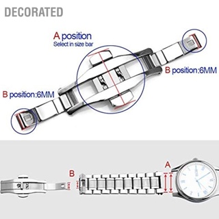 Decorated นาฬิกาหัวเข็มขัดสแตนเลสสูงเสร็จสิ้นสองปุ่มเข็มกลัดพับสายนาฬิกาเปลี่ยนหัวเข็มขัด
