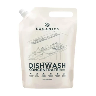Soganics โซแกนิคส์ น้ำยาล้างจาน พร้อมสารสกัดจากอโลเวร่า รีฟิล 1.5 ลิตร
