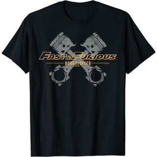 เสื้อยืดแขนสั้น พิมพ์ลายโลโก้ Fast &amp; Furious Engine Piston Born For Speed แบบดั้งเดิม แฟชั่นสําหรับผู้ชาย และผู้หญิ_07