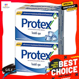 Protex(โพรเทคส์) โพรเทคส์ สบู่ก้อน สูตรไอซ์ซี่คูล 60 ก. แพ็ค 4 Protex Bar Soap Icy Cool Formula 60 g. Pack 4อาบ