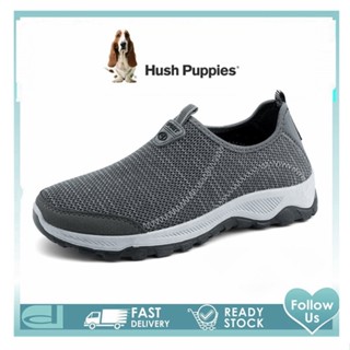 Hush Puppies รองเท้าผ้าใบลําลอง ส้นแบน สไตล์เกาหลี สําหรับผู้ชาย เหมาะกับการเล่นกีฬา