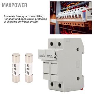 Maxpower 2P 32A PV Fuse Holder พร้อม 2PCS 20A ฟิวส์ไฟฟ้าโซลาร์เซลล์สำหรับระบบผลิตไฟฟ้า 1000VDC