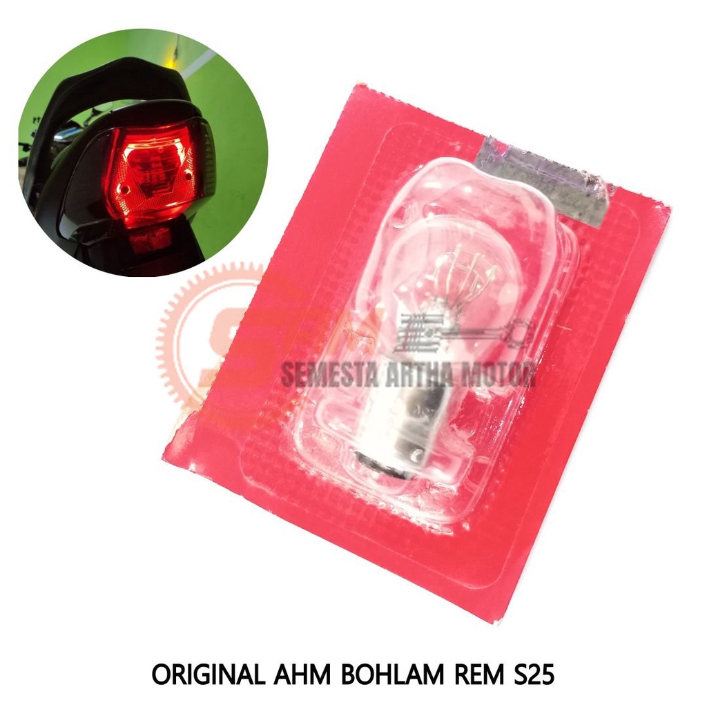 AHM หลอดไฟเบรคหลังมาตรฐาน 12V ไฟหยุดรถจักรยานยนต์ฮอนด้า 34906-GB6-921