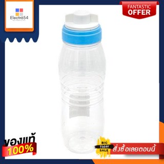 ขวดน้ำทรงกลม JCJ รุ่น 3818 ความจุ 1,200 มล. สีใส - ฝาสีฟ้าRound Water Bottle JCJ Model 3818 Capacity 1,200 ml. Clear Col