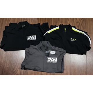 Emporio Armani EA7 Tracksuit- cotton zip through sweatshirt เสื้อแจ็คเก็ต ผู้ชาย เอ็มโพริโอ อาร์มานี่