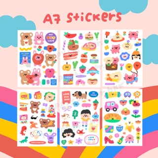 sticker size A7 (สติกเกอร์น่ารัก)🌷💗 | happysticker.bkk