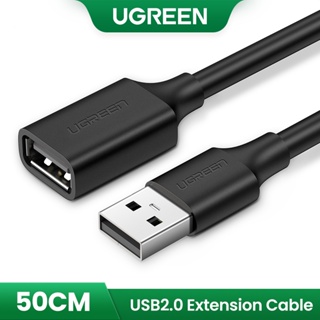 ราคาUGREEN USB สายต่อ USB2.0 สายเคเบิล สำหรับ Smart TV PS4 Xbox One SSD USB2.0 ไปยัง Extender Data Cord