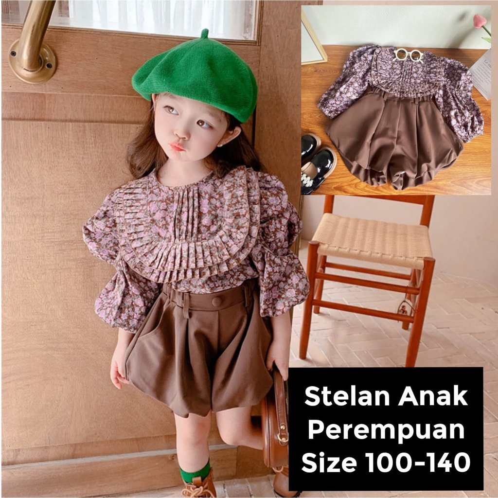 (LOLI-JKT) BS-365 CHILDRENS STELAN SERKA BLOUSE SIZE 100-140