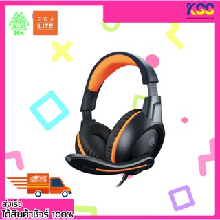 หูฟังเกมมิ่งส์ หูฟังราคาถูก EGA LITE-H102 Orange Gaming Headphone Jack 3.5mm ประกัน 1 ปี