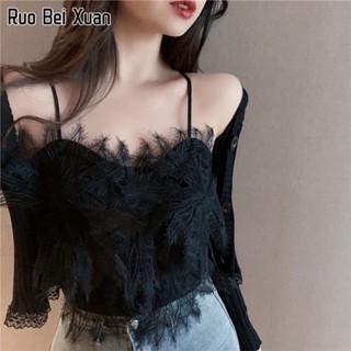 RUO BEI XUAN เสื้อชั้นในสตรี 2023 ฤดูร้อนใหม่สไตล์เกาหลีแฟชั่นเซ็กซี่ยกทรงด้านบน