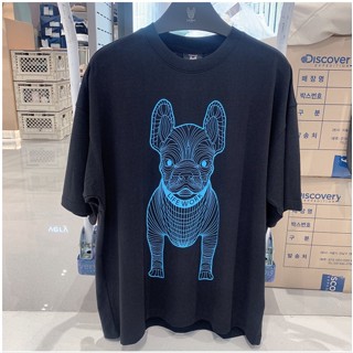 เสื้อแขนสั้น ผ้าฝ้าย พิมพ์ลาย LIFEWORK Dog สไตล์ฝรั่งเศส แฟชั่นคลาสสิก สําหรับครอบครัว