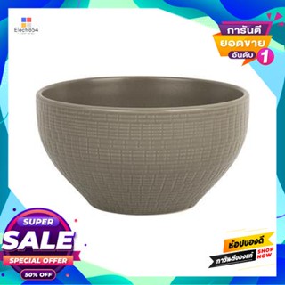 Stoneware ชามสโตนแวร์ทรงกลม Emboss Kassa Home รุ่น Hjcqd-051B1-Brown ขนาด 5.5 นิ้ว สีน้ำตาลround Stoneware Bowl Emboss