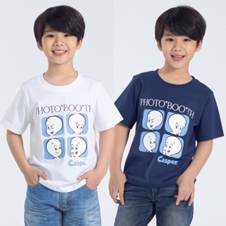 Universal Studios Boy Casper Photo Booth T-Shirt - เสื้อยืดเด็กผู้ชายยูนิเวอร์แซล สตูดิโอ แคสเปอร์ สินค้าลิขสิทธ์แท้100%