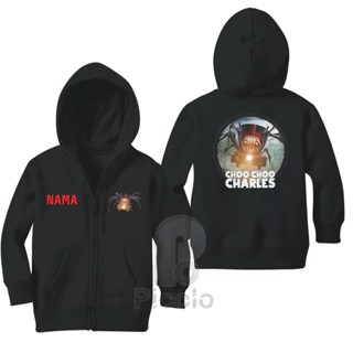 (ฟรีชื่อ) เสื้อกันหนาวมีฮู้ด มีซิป สําหรับเด็ก MOTIF CHOO CHOO CHARLES/Rain MONSTER