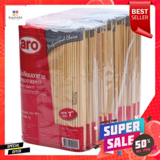 เอโร่12ห่อaro 7ไม้เสียบอาหารขนาดนิ้ว 180กรัมแพ็ค 12ห่อaro Skewers Bamboo7"180gx