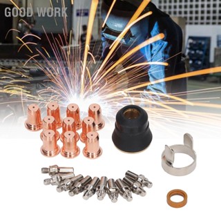 Good Work 23Pcs Plasma Cutter Torch อุปกรณ์เสริม Electrode Nozzle Swirl Ring Roller Guide สำหรับ PT60