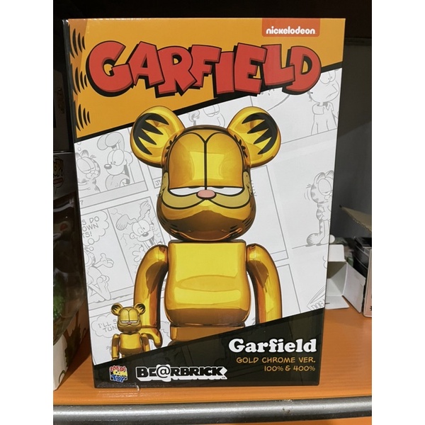 [Bearbrick Garfield Chrome] ขนาด 400+100% ของใหม่ 🔥ใช้โคดลด30%