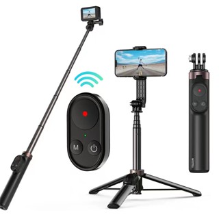 ขาตั้งกล้อง + ไม้เซลฟี่ 2 in1 Telesin TE-RCSS-001 พร้อมรีโมทบลูทูธ ยาว 60ซม Selfie Stick สำหรับโกโปร 10/9/8/สมาร์ทโฟน