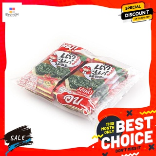 ขนม Tao Kae Noi สาหร่ายอบปรุงรส รสเผ็ด 1.65 ก. แพ็ค 6 ซอง Tao Kae Noi Roasted Seaweed Spicy Flavor 1.65 g. Pack of 6สาหร