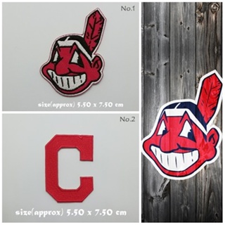 ตัวรีดติดเสื้อ baseball Cleveland Indians ตกแต่งเสื้อผ้า แจ๊คเก็ต Embroidered Iron on Patch  DIY