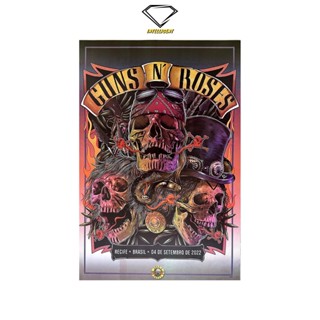 💎Intelligent | โปสเตอร์ Guns N’ Roses | ขนาด 23.5x34.5 นิ้ว | x 1 แผ่น Guns N’ Roses โปสเตอร์วงดนตรี