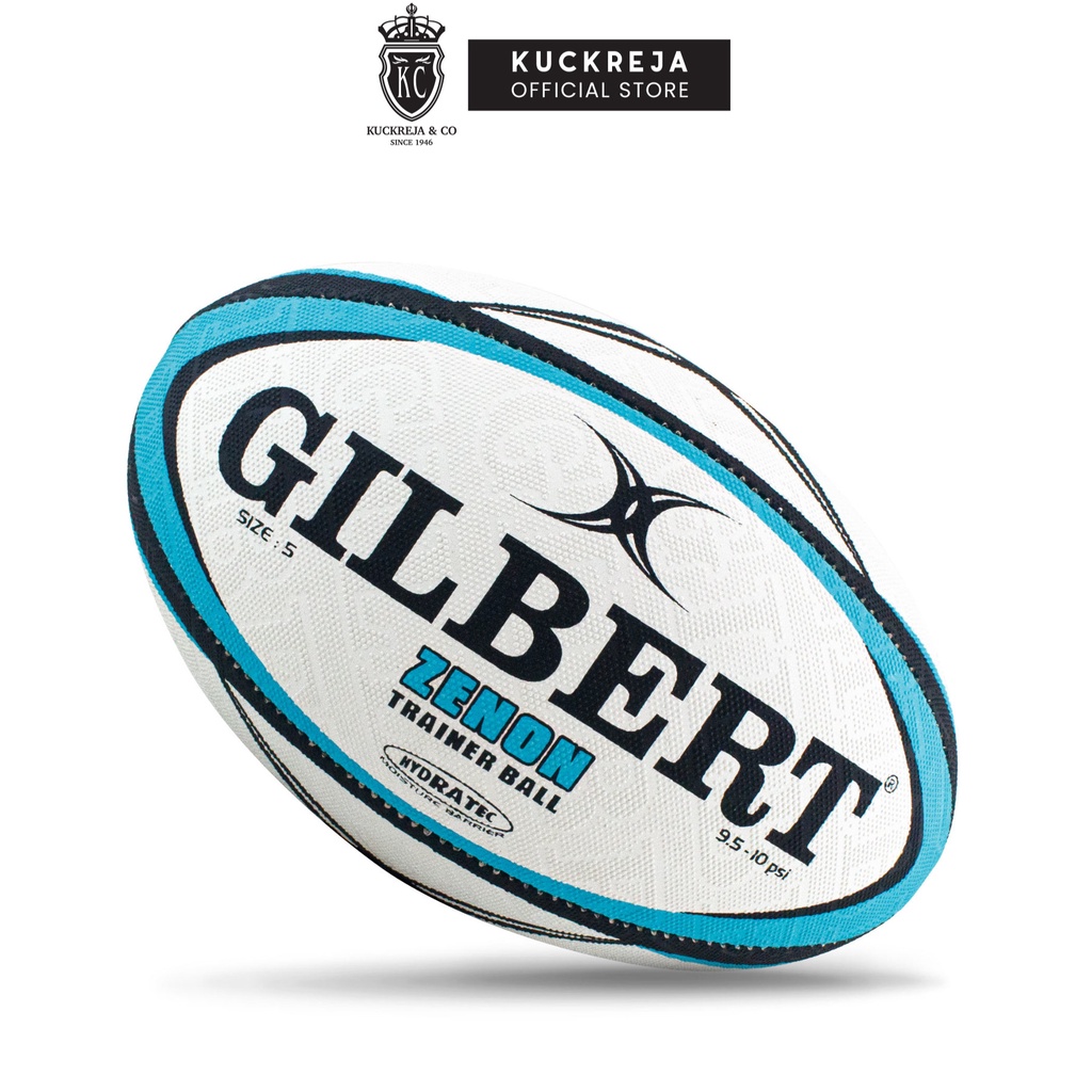 Gilbert Zenon Rugby Ball - Teal (ขนาด 5, 4, 3)