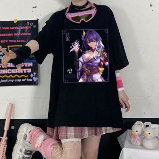 Zhongli Genshin Impact Action Role-playing Game Print T Shirt Crewneck TShirt Big Women Streetwear_05