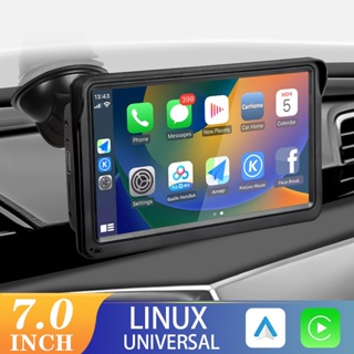 Carplay เครื่องเล่นมัลติมีเดีย วิทยุ หน้าจอสัมผัส 7 นิ้ว แบบพกพา พร้อมรีโมตคอนโทรล สําหรับ Android รถยนต์