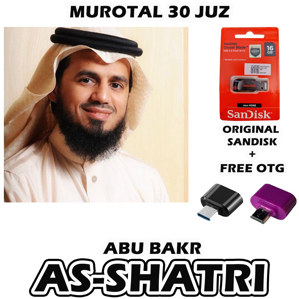 USB FLASHDISK MP3 MUROTAL QURAN 30 JUZ READ SYEKH ABU BAKAR AS SIHIRI