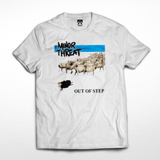 เสื้อยืด พิมพ์ลาย Minor THREAT Out of Step BAND สไตล์พังก์ร็อค สําหรับผู้ชาย และผู้หญิง