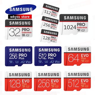 SAMSUNG แฟลชการ์ดหน่วยความจํา EVO Plus 512GB 1024GB Micro SD 16GB 32GB 64GB Class 10 U1 C10 UHS-I Trans Flash 128GB 256GB U3 4K Micro SDXC