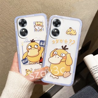 ขายดี เคสโทรศัพท์มือถือแบบนิ่ม ใส กันรอยเลนส์กล้อง ลายการ์ตูนเป็ดน่ารัก แฟชั่น 2023 สําหรับ OPPO Reno 10 Pro+ 8T 8 Z Pro 5G A78 A98 A17 A77S A57 A77 A77S 4G