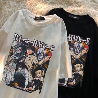 Anime Death Note T Shirt Men Summer Tops Manga Yagami Light Misa Amane Graphic Tees Harajuku Unisex T-shirts Male S_12