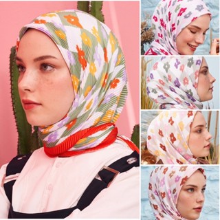 (พรีออเดอร์) Turkish Pleat hijab - ฮิญาบตุรกี ผ้าพลีท 90*90 cm