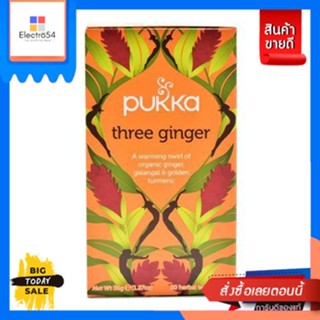 เครื่องดื่ม Pukka Three Ginger 20bags ชา 36g Pukka Three Ginger 20bags tea 36g good priceชา