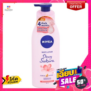 Nivea(นีเวีย) นีเวีย ดิวอี้ ซากุระ ไวท์ โลชั่นบำรุงผิวกาย 350 มล. Nivea Dewey Sakura White Body Lotion 350 ml.บ