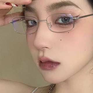 Roselife แว่นตา กรอบโลหะ ทรงสี่เหลี่ยมผืนผ้า แคบ สําหรับผู้ชาย ผู้หญิง