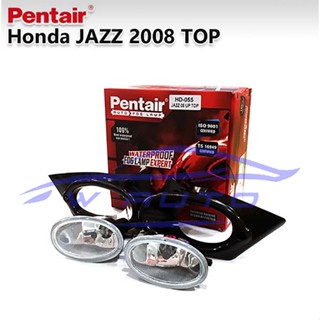 1 ชุด ไฟตัดหมอก สปอร์ตไลท์ ฮอนด้า แจส จีอี 08-10 Honda Jazz GE 2008-2010 ท็อบ TOP ฝาครอบดำ ตรงรุ่น ทรงห้าง