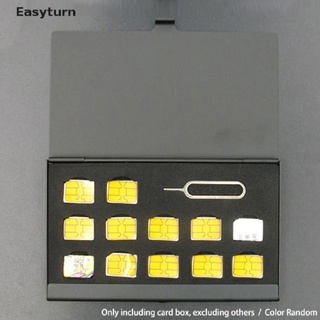 Easyturn กล่องเก็บซิมการ์ดนาโน 12 ช่อง 1 ช่อง แบบพกพา